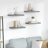 Floating Wall Shelves 4 pcs Grey 50x23.5x3.8 cm MDF 323852