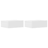 Floating Nightstands 2 pcs White 40x30x15cm Engineered Wood 800307