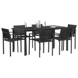 Outdoor Furniture Set 7 pcs Black and Anthracite Textilene 3422882