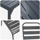Garden Dining Set 7 pcs Anthracite Powder-coated Steel 3378816