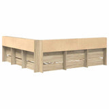 Bookcase Bed with Shelf Sonoma oak 180 x 200 cm Engineered wood 3335745