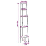 5-Tier Corner Shelf Black 45.5x31.5x180 cm 336396