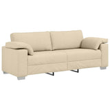 Sofa Cream 219 x 77 x 82 cm Fabric 4105244