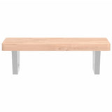 Basin Shelf Wall Mounted Steel and Solid Wood Beech 3302362