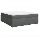Box Spring Bed with Mattress Dark Grey 180x200 cm Fabric 3285395
