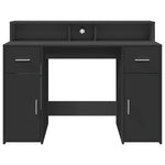 Desk with LED Lights Black 120x55x91 cm Engineered Wood 3309412