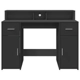 Desk with LED Lights Black 120x55x91 cm Engineered Wood 3309412