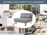 Adjustable Back Futon Sofa Chair - Grey T3398P344804