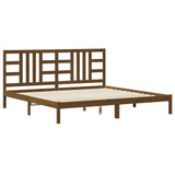 Bed Frame without Mattress Honey Brown 200x200 cm Solid Wood 3105428