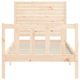 Bed Frame without Mattress Small Single Solid Wood Pine 3193166