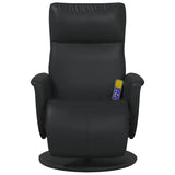 Massage Recliner Chair Black 71 x 90 x 105 cm Faux Leather 42018597