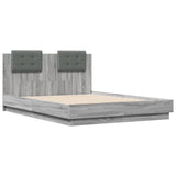 Bed Frame without Mattress Grey Sonoma 135x190 cm Double 3209959