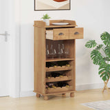 Wine Cabinet ASKIM Brown 57 x 37 x 114 cm Solid pine wood 4105442