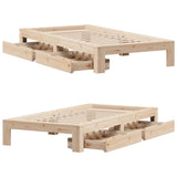 Bed Frame without Mattress 75x190 cm Small Single Solid Wood Pine 3309023
