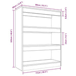 Book Cabinet/Room Divider White 80x30x103 cm Engineered wood 811700