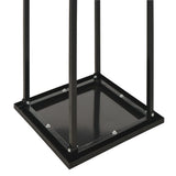 ZNTS Firewood Rack with Base Black 37x37x113 cm Steel 284702