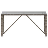 Outdoor Table Grey and Black 80 x 40 x 40 cm 42025183