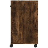 Printer Stand with Wheels Smoked Oak 60x40x68.5 cm 840643