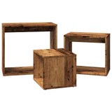 Nesting Tables 3 pcs Old Wood Engineered Wood 856674