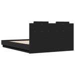 ZNTS Bed Frame without Mattress Black 120x200 cm 3209927