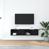 TV Cabinets 2 pcs Black Oak 60x31x25.5 cm Engineered Wood 861439