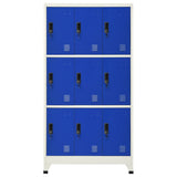 Locker Cabinet Grey and Blue 90x45x180 cm Steel 339810