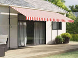 Replacement Fabric for Awning Red and White Stripe 3.5x2.5 m 367715