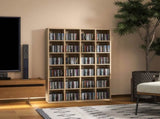CD Storage Unit with Adjustable Shelves, 89 x 130.5 cm, Nature Wood Finish T3398P343474