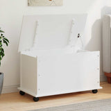 Storage Chest with Wheels ALTA White 73x39.5x43 cm Solid Wood Pine 353928