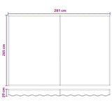 Manual Retractable Awning with LEDs Sand 3425872
