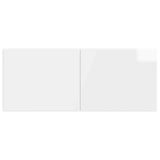 Wall-Mounted Headboard BREDA High Gloss White Engineered Wood 897629