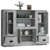 Highboards 3 pcs Concrete Grey Engineered Wood 3185315
