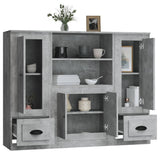 Highboards 3 pcs Concrete Grey Engineered Wood 3185315