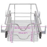 Pull-Out Wire Baskets 2 pcs Silver 300 mm 50478