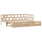 Daybed with Trundle and Drawers without Mattress 80x200 cm 3302209