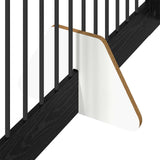 Foldable Dog Gate with Stands 2 pcs Black Oak 200.5 cm 892055