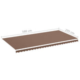 Replacement Fabric for Awning Brown 6x3 m 311983