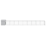 Chicken Cage with Run Light Grey 117x1017x123 cm Galvanised Steel 3189077