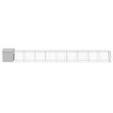 Chicken Cage with Run Light Grey 117x1017x123 cm Galvanised Steel 3189077