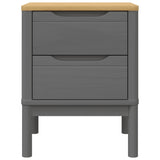 Bedside Cabinet FLORO Grey 45x39x57 cm Solid Wood Pine 374004