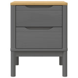 Bedside Cabinet FLORO Grey 45x39x57 cm Solid Wood Pine 374004