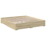 Bed Frame Sonoma oak Engineered wood Super King Size Bed Frame 3280365