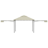 Gazebo with Double Extended Roofs 3x3x2.75 m Cream 180 g/m 48003