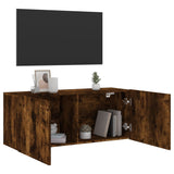 TV Cabinet Wall-mounted Smoked Oak 100x30x41 cm 836970
