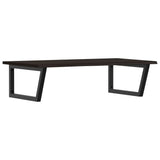 Basin Shelf Wall Mounted Steel and Solid Wood Oak 3302663