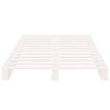 Pallet Bed without Mattress White Single Solid Wood 821423