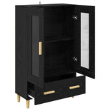 Highboard Black Oak 70 x 31 x 115 cm Engineered Wood 880853