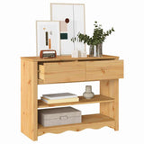 Console Table Drammen Oak 89.5 x 37 x 73 cm Solid Pine Wood 42003046