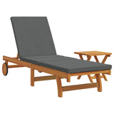 Sun Lounger 2 pcs Solid Acacia Wood Brown 3325201