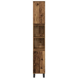 Bathroom Furniture Set with Shelf 3 pcs Brown Engineered Wood 3378510